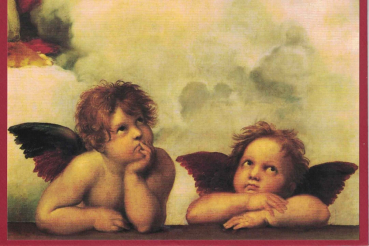 Raffaello Santi „Zwei Engel“: Doppelkarte 12x17,2cm