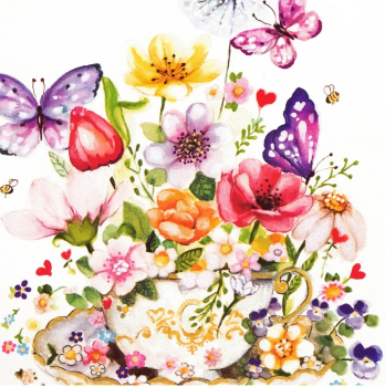 Blüten und Schmetterlinge Sabina Comizzi