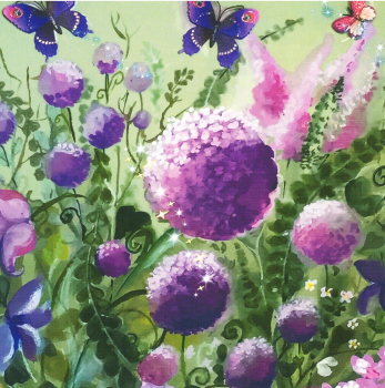 Sommerblumen mit Schmetterlinge Sabina Comizzi