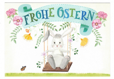 Sandra Brezina "Frohe Ostern" mit Glitzer, Postkarte, Größe: 10,5x15 cm