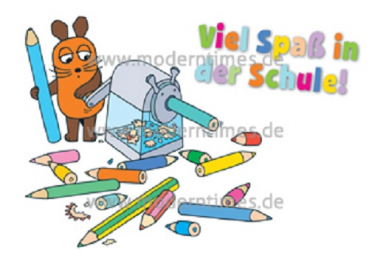 Schmitt-Menzel "Viel Spaß in der Schule" Sendung mit der Maus, Größe: 10,5x15 cm