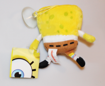 Simba Toys „Spongebob“ Schwammkopf: Plüsch mit Saugnapf, Stofftier, Größe: 14cm