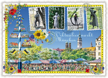 Edition Tausendschön "München", Viktualienmarkt PK363 Größe: 10,5x15 cm