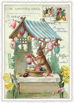 Edition Tausendschön "Ostern", Hase, Eier PK686 Größe: 10,5x15 cm