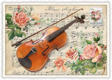 Edition Tausendschön "Violine", ALLES GUTE PK687 Größe: 10,5x15 cm