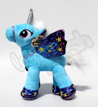 Dinotoys  „Unicorn“ blau: Pegasus Plüsch Einhorn, Größe: 28 cm