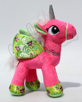 Dinotoys  „Unicorn“ pink: Pegasus Plüsch Einhorn, Größe: 28 cm