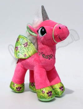 Dinotoys  „Unicorn“ pink: Pegasus Plüsch Einhorn, Größe: 28 cm