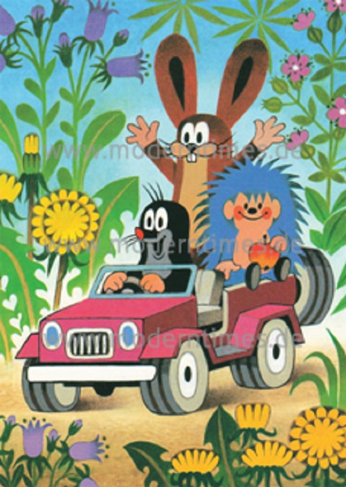 Postkarten Grusskarten Und Mehr Zdenek Miler Maulwurf Und Freunde Der Kleine Maulwurf Groesse 10 5x15 Cm