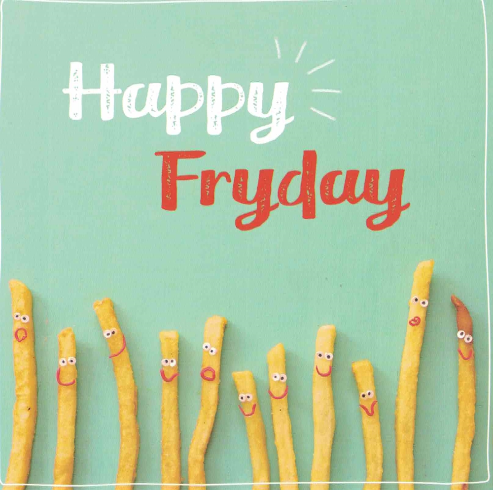 Postkarten Grusskarten Und Mehr Happy Fryday Pommes Grosse 14x14cm