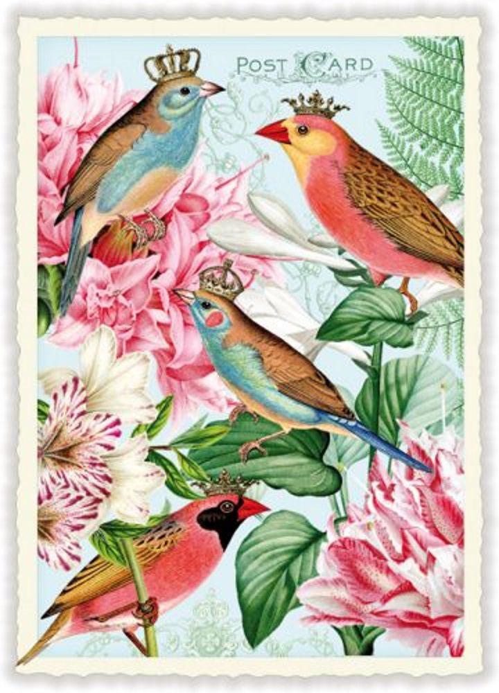 Edition Tausendschön Vogel Schmetterlinge Postkarte Postcrossing Grußkarte Blume 