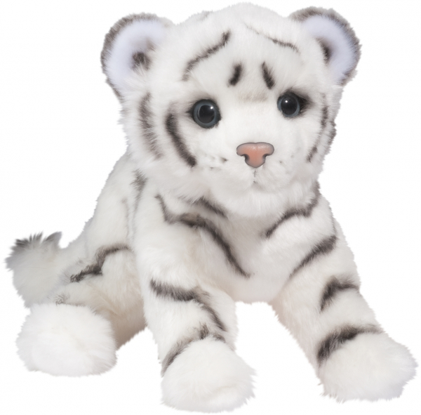 Cuddle Toys weißer Bengalischer Tiger „Silky“ stehend: Plüschtier Königstiger, Größe: 36cm