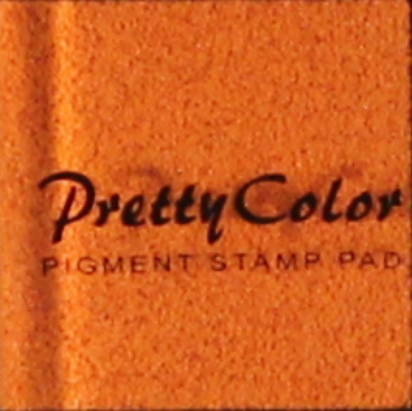 Pretty Color Pigment Stempelkissen „orange“ in Kunsstoffbox 3,3 x 3,3 cm