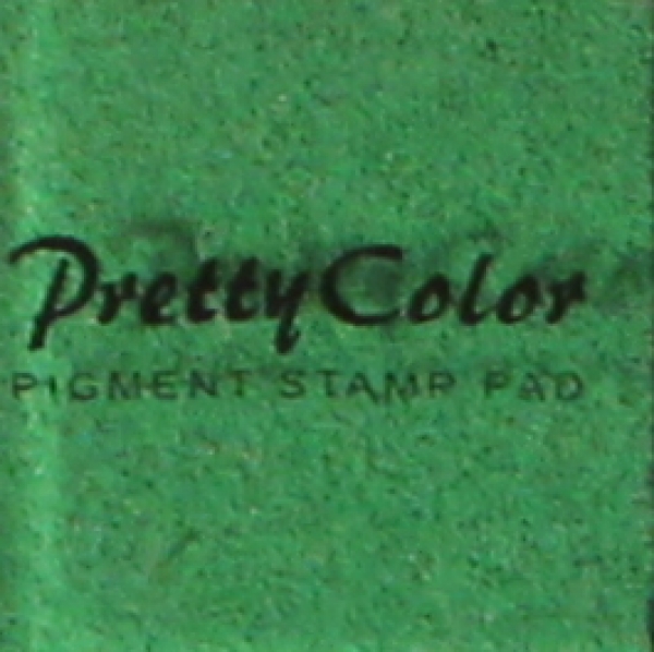 Pretty Color Pigment Stempelkissen „grün“ in Kunsstoffbox 3,3 x 3,3 cm