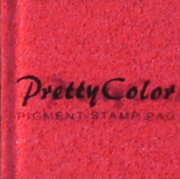 Pretty Color Pigment Stempelkissen „hellrot“ in Kunsstoffbox 3,3 x 3,3 cm