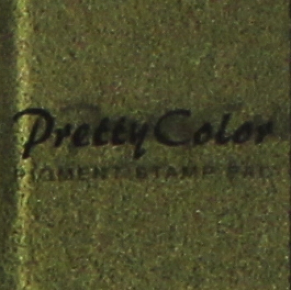 Pretty Color Pigment Stempelkissen „oliv“ in Kunsstoffbox 3,3 x 3,3 cm