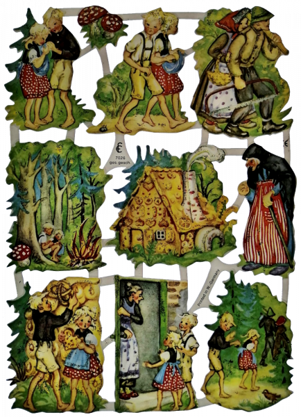 Glanzbilder mit Glimmer Hänsel und Gretel, 7026