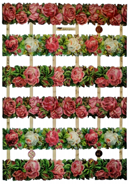 Glanzbilder mit Glimmer Blumen 7373
