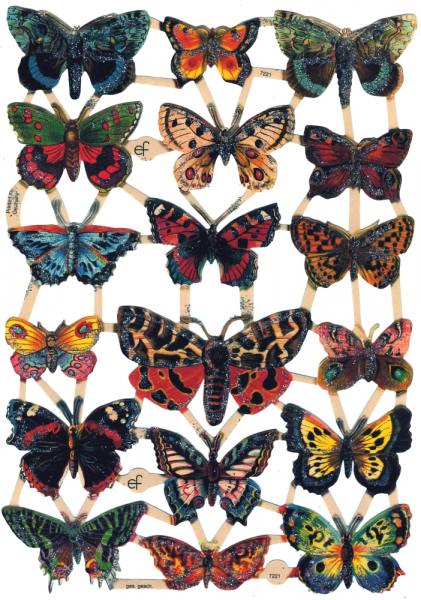 Glanzbilder mit Glimmer Schmetterlinge 7221