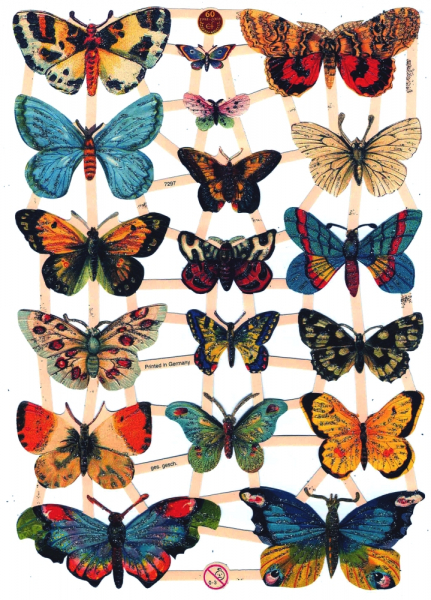 Glanzbilder mit Glimmer Schmetterlinge 7297