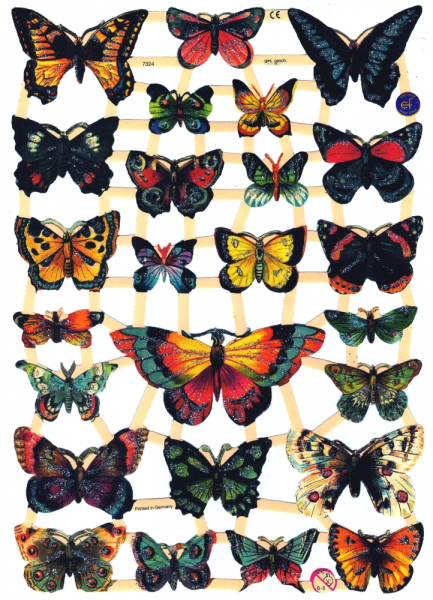 Glanzbilder mit Glimmer Schmetterlinge 7324
