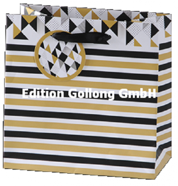 Shutterstock Geschenktüte Muster gold-schwarz