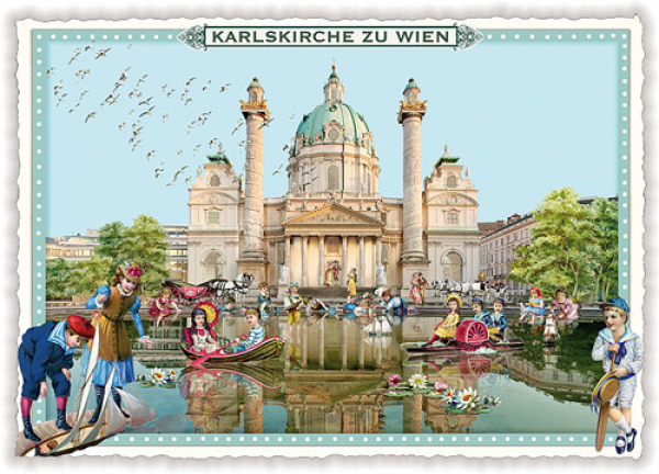 Tausendschön Karlskirche Wien Postkarte