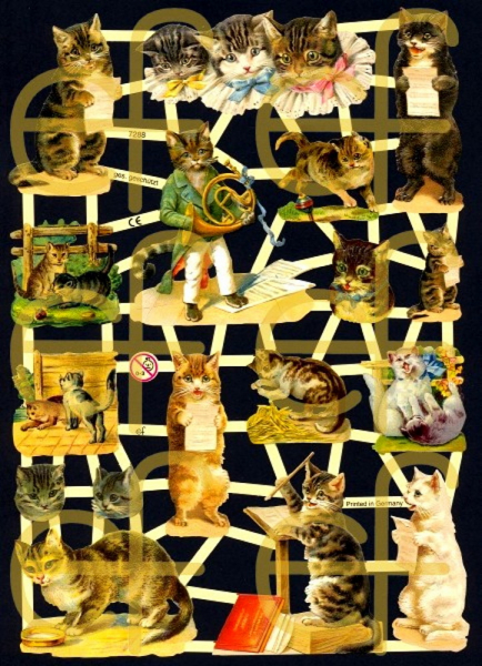 Glanzbilder mit Glimmer Katzen 7288