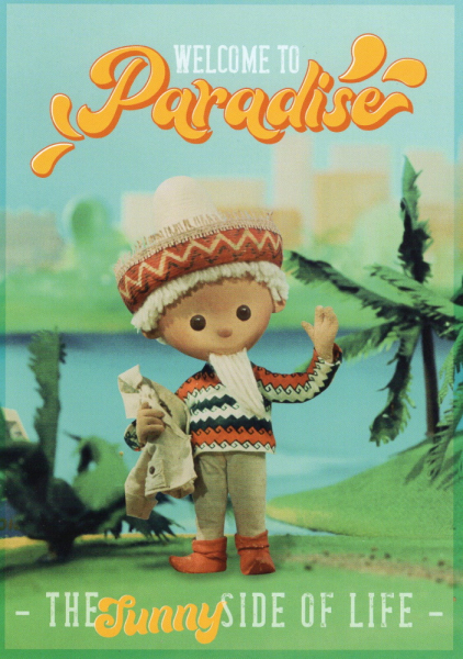 "Welcome to Paradise" Unser Sandmännchen Postkarte, Größe: 10,5x15 cm