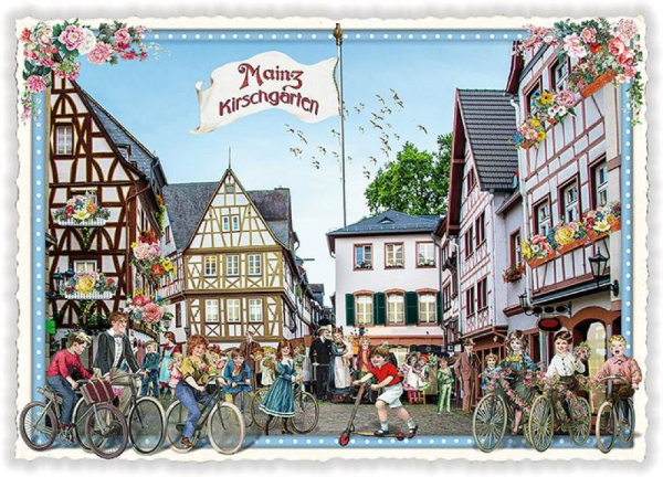 Edition Tausendschön "Kirschgarten Mainz" PK1038 Postkarte Größe: 10,5x15 cm