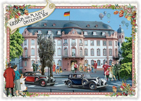 Edition Tausendschön "Osteiner Hof - Gruss aus Mainz" PK1039 Postkarte Größe: 10,5x15 cm