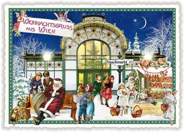 Edition Tausendschön  "Weihnachtsgruss aus Wien",  PK165 Postkarte Größe: 10,5x15 cm