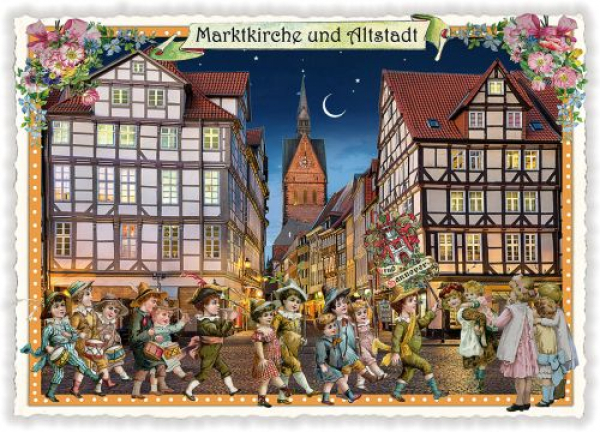 PK696 Hannover Marktkirche und Altstadt Tausendschön Postkarte
