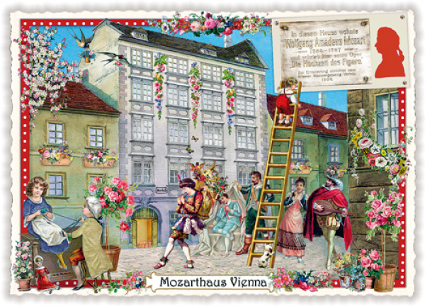 PK521 Mozarthaus Vienna Tausendschön Postkarte