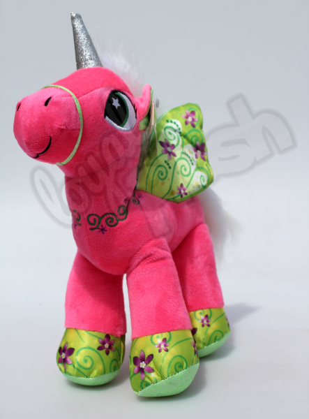 Dinotoys  „Unicorn“ pink: Pegasus Plüsch Einhorn, Größe: 28 cm